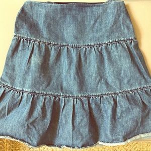 Boden Denim Tiered Skirt US sz 12